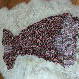 High low floral wrap dress